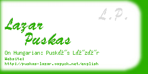 lazar puskas business card